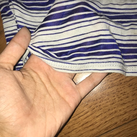 Cute slouchy semi-sheer striped crop top - Picture 3 of 4